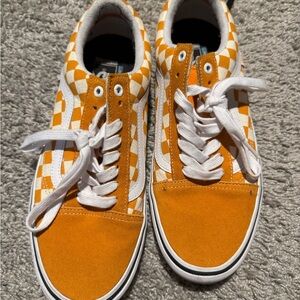 Orange Checkered vans